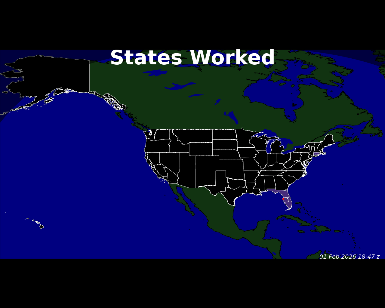 States Worked Map